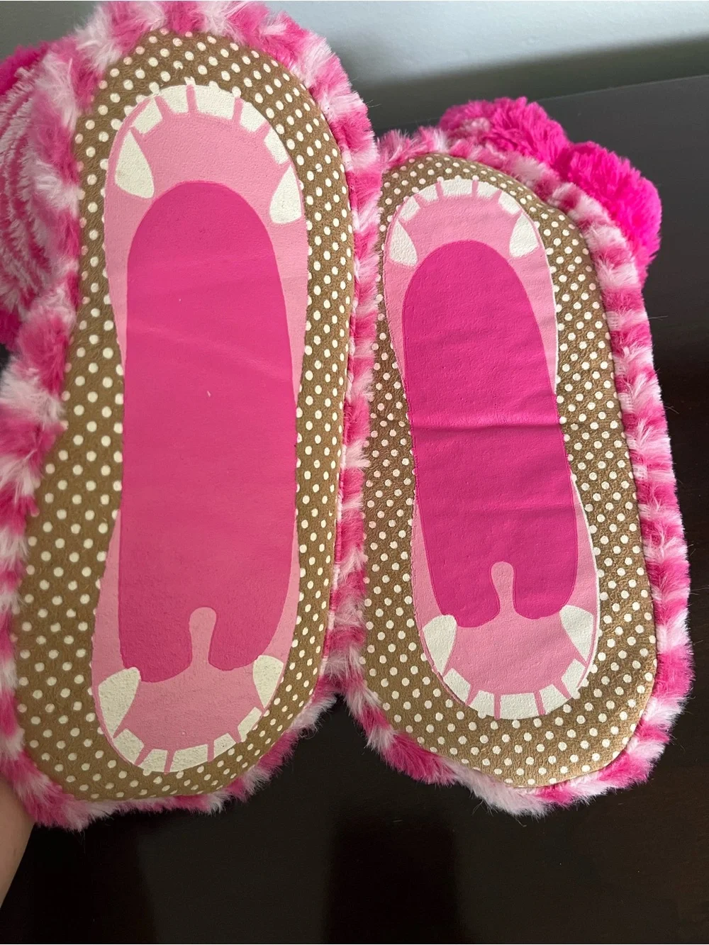 Fuzzy Pink Cat Slipper Socks for Kids - Cute Bow Detail
